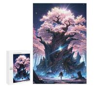 Creative Challenge - Ancient Sakura Tree Japan, 1000 PCS, Displayable Picture Puzzle, Seasonal Home Décor - for Detail-Focused Puzzlers