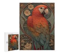 Creative Challenge - Art Deco Parrot, 500 PCS, Decorative Wooden Puzzle, Gift for Puzzle Lovers - for A Rewarding Weekend Challenge