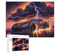 Creative Challenge - Art Sports Cars, 500 PCS, Decorative Jigsaw for Grown-Ups, New Year Party Activity, with A Decorative Finished Picture