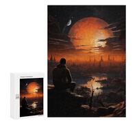 Creative Challenge - Astronaut Lost on Planet, 300 PCS, Decorative Jigsaw for Grown-Ups, Year-End Present - to Assemble, Frame And Display