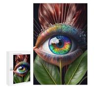 Creative Challenge - Blooming Eye, 1000 PCS, Wooden Art Puzzle, Family Puzzle Night, for Screen-Free Relaxation at Home