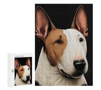 Creative Challenge - Bull Terrier Portrait, 300 PCS, Adult Wooden Jigsaw, Thoughtful Present; for Shared Table Time