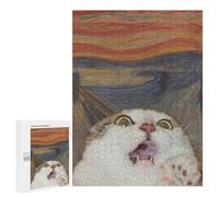 Creative Challenge - Cat's Emotional Painting, 500 PCS, Decorative Jigsaw for Grown-Ups, Year-End Present - to Assemble, Frame And Display