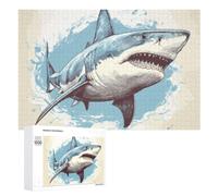 Creative Challenge - Chief Shark in The Lake, 1000 PCS, Adult Picture Puzzle, Thoughtful Present, for Relaxing Solo Or Group Play