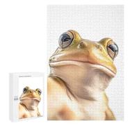 Creative Challenge - Close-up Frog Selfie, 1000 PCS, Wooden Picture Puzzle for Grown-Ups, Creative Indoor Hobby, with A Decorative Finished Picture