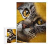 Creative Challenge - Close-up of A Tabby Cats Face, 500 PCS, Jigsaw Puzzle for Adults, Mindful Gift for Adults, for Relaxing Solo Or Group Play