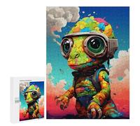 Creative Challenge - Colorful Dinosaur Art Print-2, 500 PCS, Jigsaw Puzzle for Adults, New Year Party Activity; for Couples, Friends And Family