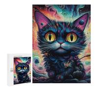 Creative Challenge - Cosmic Cat Dreamscape-5, 500 PCS, Wooden Art Puzzle, Gift for Winter Evenings - for Quiet Evenings And Focused Play