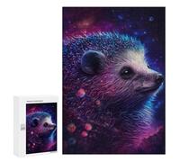 Creative Challenge - Cosmic Hedgehog Art Print-13, 300 PCS, Challenging Puzzle for Adults, Birthday Gift - to Assemble, Frame And Display