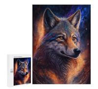Creative Challenge - Cosmic Wolf Portrait-49, 500 PCS, Decorative Jigsaw for Grown-Ups, for A Rewarding Weekend Challenge