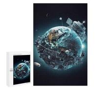 Creative Challenge - Creative Earthly Orbit, 1000 PCS, Wooden Jigsaw Puzzle for Adults, Mindful Gift for Adults; for Shared Table Time