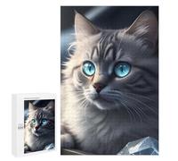 Creative Challenge - Crystal Cat Sweet, 1000 PCS, Displayable Picture Puzzle, New Year Party Activity - for A Rewarding Weekend Challenge