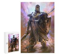 Creative Challenge - Deus Vult, 1000 PCS, Wooden Brain Teaser for Adults, New Year Puzzle Gift, with A Decorative Finished Picture