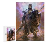 Creative Challenge - Deus Vult, 500 PCS, Wooden Brain Teaser for Adults, New Year Puzzle Gift, with A Decorative Finished Picture