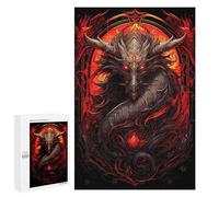 Creative Challenge - Devil Hell Dragon, 1000 PCS, Wooden Art Puzzle, Family Puzzle Night, for Screen-Free Relaxation at Home