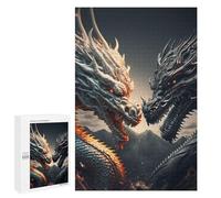 Creative Challenge - Dragon Duel Mythical Clash, 1000 PCS, Decorative Wooden Puzzle, Holiday-Season Gift; for Shared Table Time