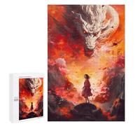 Creative Challenge - Dragon's Ascension A Mythical Journey, 1000 PCS, Displayable Picture Puzzle, Year-End Present; for Couples, Friends And Family