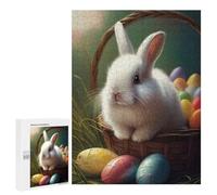 Creative Challenge - Easter Basket with Bunny-4, 500 PCS, Adult Tabletop Puzzle, New Year Puzzle Gift; for Shared Table Time