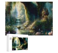 Creative Challenge - Enchanted Forest Haven, 300 PCS, Wooden Jigsaw Puzzle for Adults, Gift for Winter Evenings, for Relaxing Solo Or Group Play