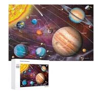 Creative Challenge - Exploring Our Solar System A Visual Journey, 1000 PCS, Displayable Picture Puzzle, Winter Gift; for Shared Table Time