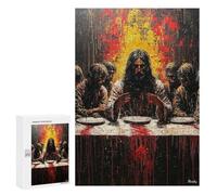 Creative Challenge - Expressionist The Last Supper - Bold Contemporary Art Reinterpretation, 300 PCS, Decorative Jigsaw for Grown-Ups, Year-End Present - to Assemble, Frame And Display