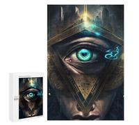 Creative Challenge - Eye of The Pyramid, 1000 PCS, Wooden Jigsaw Puzzle for Adults, Creative Indoor Hobby; for Couples, Friends And Family