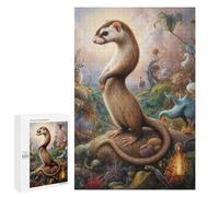 Creative Challenge - Fantastical Ferret, 1000 PCS, Wooden Art Puzzle, Screen-Free Activity, for Screen-Free Relaxation at Home