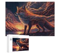 Creative Challenge - Fox Spirit Mystical Night Wildlife Art, 300 PCS, Jigsaw Puzzle for Adults, New Year Gift, for Screen-Free Relaxation at Home