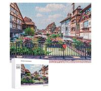 Creative Challenge - From The Bridge, 500 PCS, Decorative Jigsaw for Grown-Ups, New Year Party Activity, with A Decorative Finished Picture