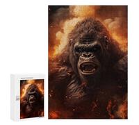 Creative Challenge - Furious Gorilla Fire Flame, 300 PCS, Wooden Picture Puzzle for Grown-Ups, Gift for Winter Evenings - for Quiet Evenings And Focused Play