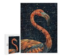 Creative Challenge - Geometric Flamingo, 500 PCS, Wooden Brain Teaser for Adults, Creative Indoor Hobby - for A Rewarding Weekend Challenge