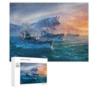 Creative Challenge - German Destroyers, 500 PCS, Wooden Art Puzzle, Winter Activity Gift - for Quiet Evenings And Focused Play