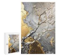 Creative Challenge - Gilded Natures Symphony, 1000 PCS, Wooden Art Puzzle, Thoughtful Present - for Detail-Focused Puzzlers