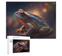 Creative Challenge - Glowing Fantasy Frog, 500 PCS, Challenging Puzzle for Adults, Gift for Winter Evenings - to Assemble, Frame And Display