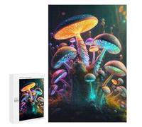 Creative Challenge - Glowing Forest Mushrooms, 1000 PCS, Decorative Jigsaw for Grown-Ups, Housewarming Gift - for Detail-Focused Puzzlers