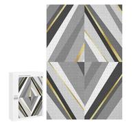 Creative Challenge - Golden Polygon III, 1000 PCS, Displayable Picture Puzzle, New Year Party Activity - for A Rewarding Weekend Challenge