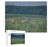 Creative Challenge - Harvester Doing Its Thing, 500 PCS, Adult Picture Puzzle, New Year Decoration, with A Decorative Finished Picture