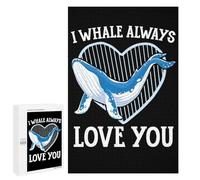 Creative Challenge - I Whale Always Love You, 1000 PCS, Wooden Jigsaw Puzzle for Adults, Gift for Winter Evenings, for Relaxing Solo Or Group Play