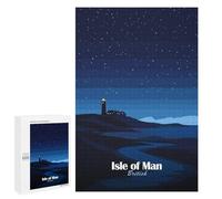 Creative Challenge - Isle of Man Night Landscape, 1000 PCS, Decorative Jigsaw for Grown-Ups, Festive Gift for Adults, for Relaxing Solo Or Group Play