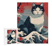 Creative Challenge - Japanese Cat 3, 500 PCS, Wooden Brain Teaser for Adults, Weekend Puzzle Project, for Screen-Free Relaxation at Home