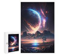 Creative Challenge - Jupiter Landscape, 1000 PCS, Adult Wooden Jigsaw, Gift for Puzzle Lovers, with A Decorative Finished Picture