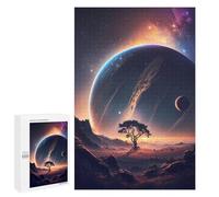 Creative Challenge - Jupiter Stellar Horizon, 1000 PCS, Adult Wooden Jigsaw, Year-End Present - for Quiet Evenings And Focused Play