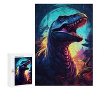 Creative Challenge - Jurassic Beast Unleashed, 300 PCS, Adult Wooden Jigsaw, Gift for Puzzle Lovers, with A Decorative Finished Picture