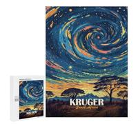 Creative Challenge - Kruger National Park Art Poster, 500 PCS, Displayable Picture Puzzle, New Year Party Activity - for A Rewarding Weekend Challenge