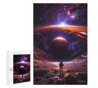 Creative Challenge - Low Orbit Tour of Jupiter, 1000 PCS, Wooden Jigsaw Puzzle for Adults, Gift for Winter Evenings, for Relaxing Solo Or Group Play