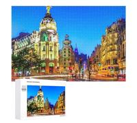 Creative Challenge - Madrid's Nighttime Splendor A Visual Symphony, 1000 PCS, Challenging Puzzle for Adults, Gift for Winter Evenings - to Assemble, Frame And Display