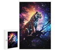 Creative Challenge - Magical Tiger in Fantasy Forest, 1000 PCS, Challenging Puzzle for Adults, New Year Decoration - for A Rewarding Weekend Challenge