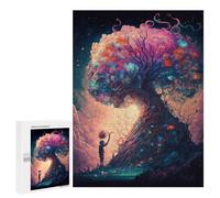 Creative Challenge - Magical Tree of Life Fantasy Artwork, 500 PCS, Challenging Puzzle for Adults, Birthday Gift - to Assemble, Frame And Display