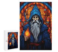 Creative Challenge - Magician Stained Glass, 1000 PCS, Wooden Art Puzzle, Holiday-Season Gift, for Mindful Indoor Entertainment