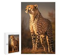 Creative Challenge - Majestic Cheetah Close Up, 1000 PCS, Decorative Jigsaw for Grown-Ups, Family Puzzle Night, for Screen-Free Relaxation at Home